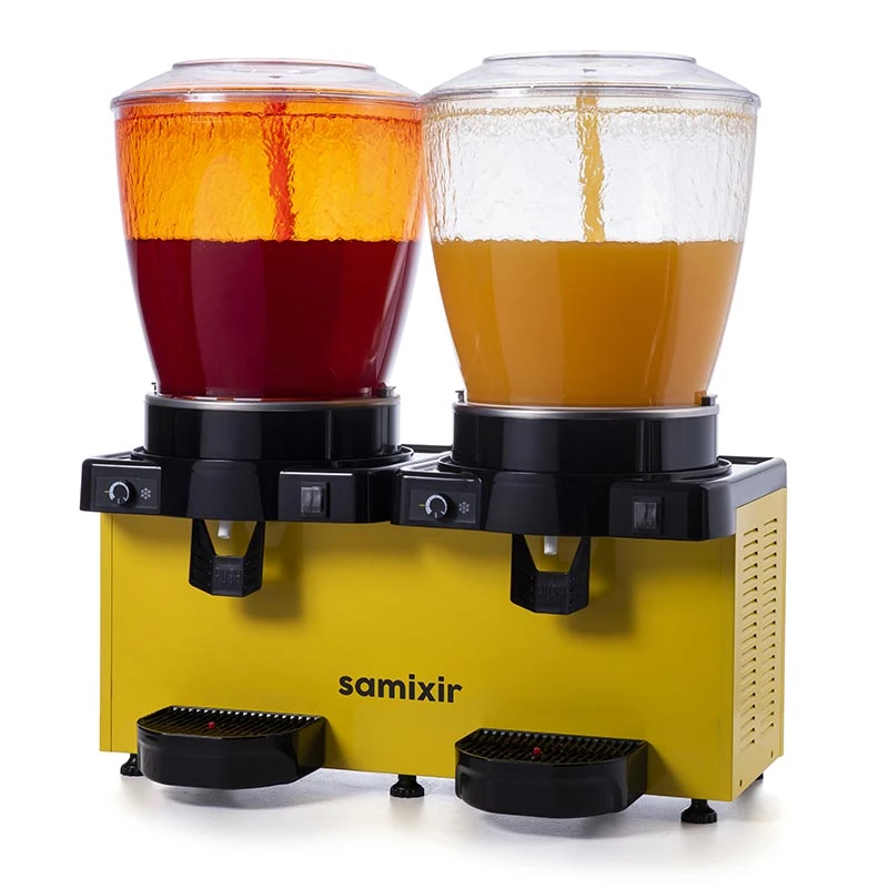 Samixir SS44 Panaromik Analog Twin Soğuk İçecek Dispenseri, 22+22 L, Fıskiyeli