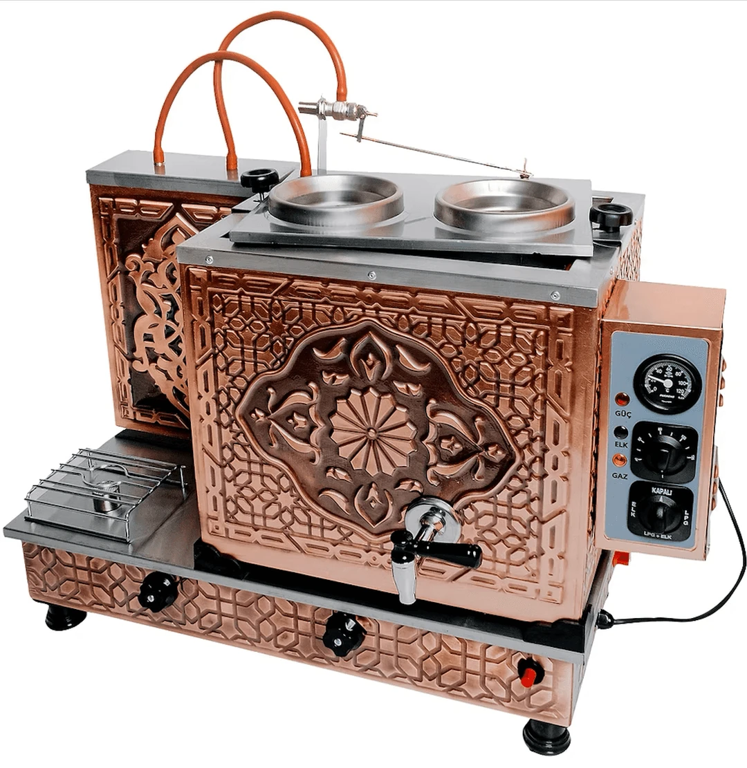 2 Demlikli Bakır Çay Kazanı, 25 Litre