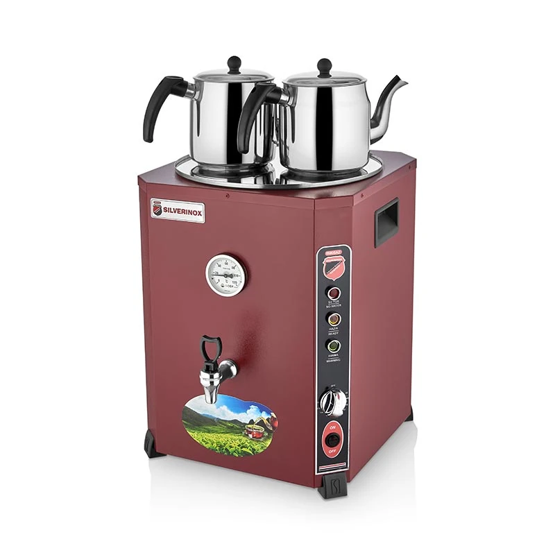 SilverInox Elite Çay Makinesi, 2 Demlikli, 23 L