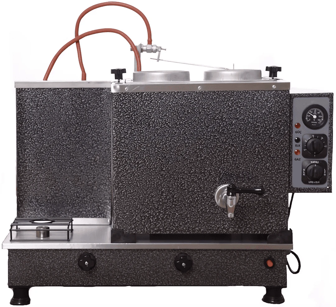 Boyalı Çay Kazanı Otomatik 2 Demlikli 25 Litre