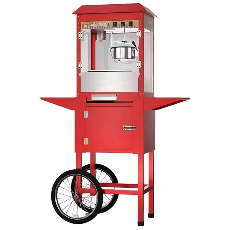 Vosco Otomatik Patlamış Mısır Makinesi, Arabalı, 300 gr Hazneli