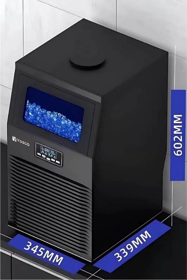 Vosco Buz Makinesi 23 Kg, Siyah