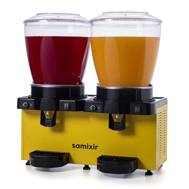 Samixir MM44 Panaromik Analog Twin Soğuk İçecek Dispenseri, 22+22 L, Karıştırıcılı