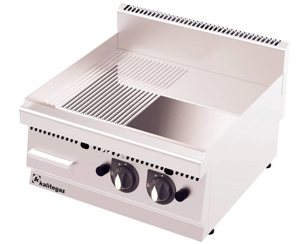 Kalitegaz Gazlı Pleyt Izgara Yarı Oluklu Krom Kaplı 120x60x29 cm Ce Belgeli GS1260GC Rinnova