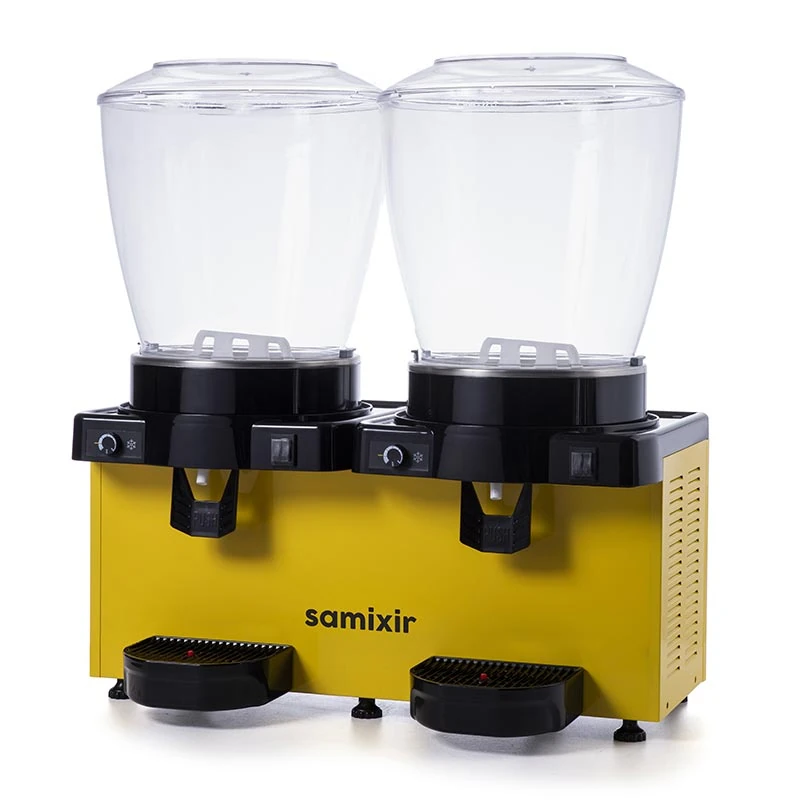 Samixir MM44 Panaromik Analog Twin Soğuk İçecek Dispenseri, 22+22 L, Karıştırıcılı
