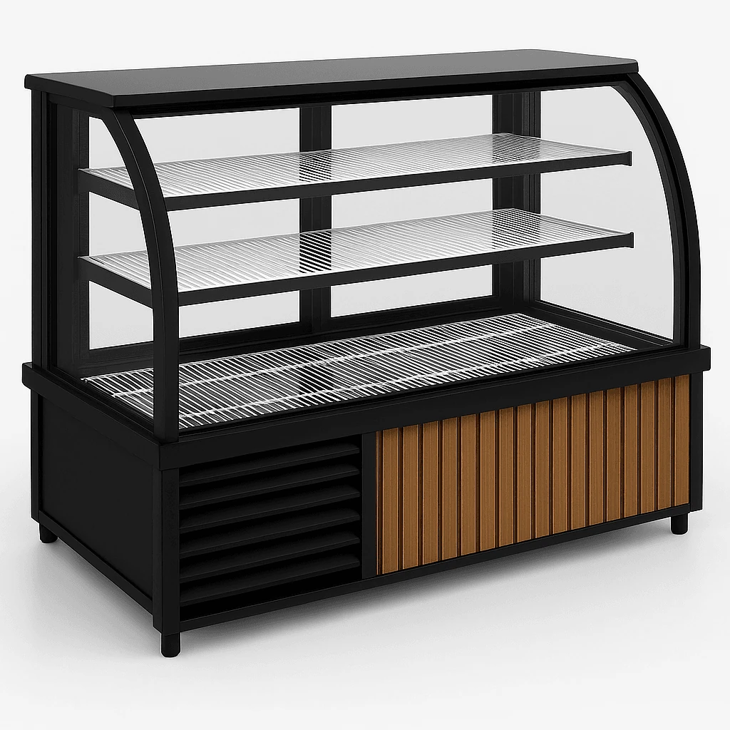 Bombe Camlı Kebap Teşhir Dolabı, Dekor Detaylı