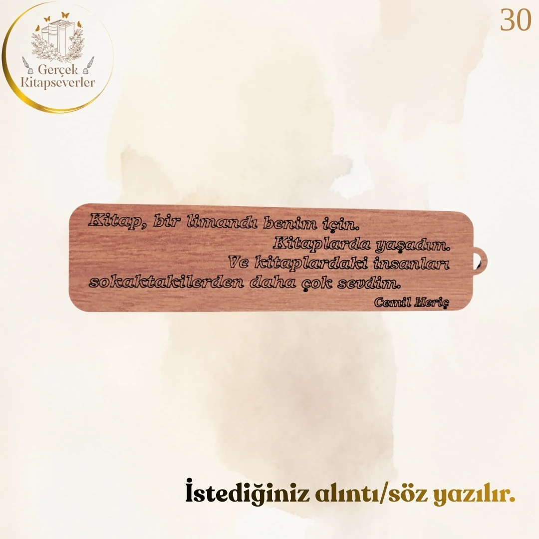Ahşap Kitap Ayracı - Model 30