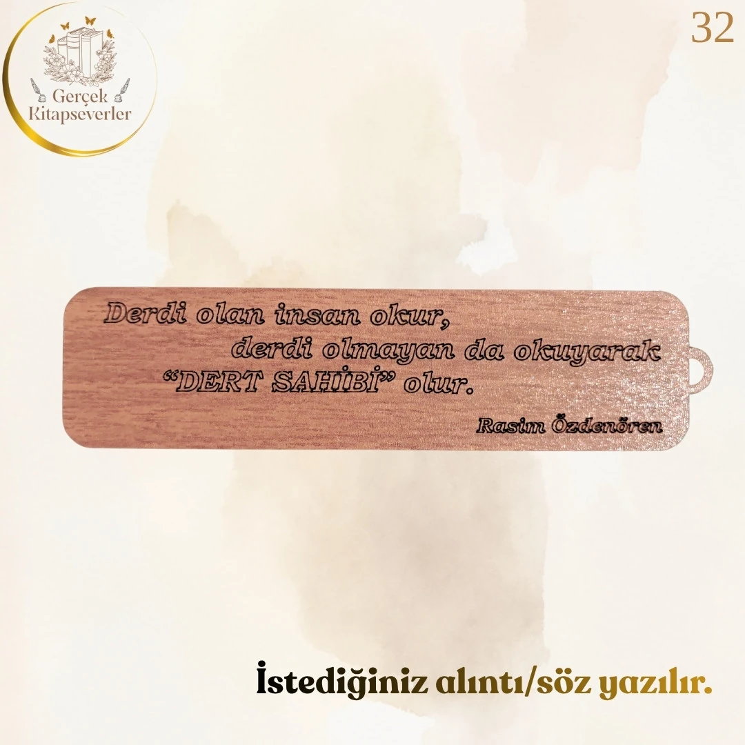 Ahşap Kitap Ayracı - Model 32