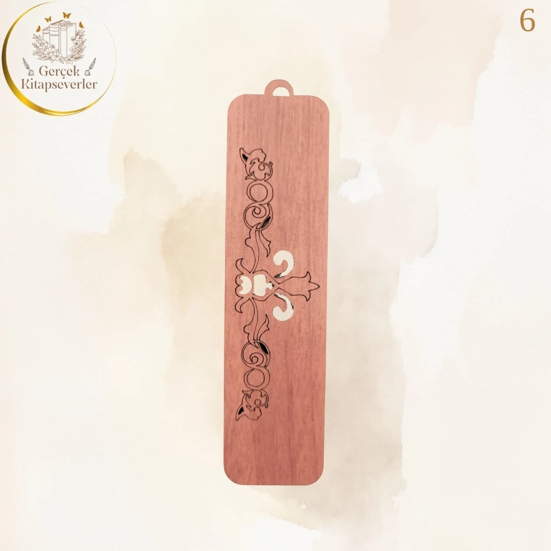 Ahşap Kitap Ayracı - Model 6