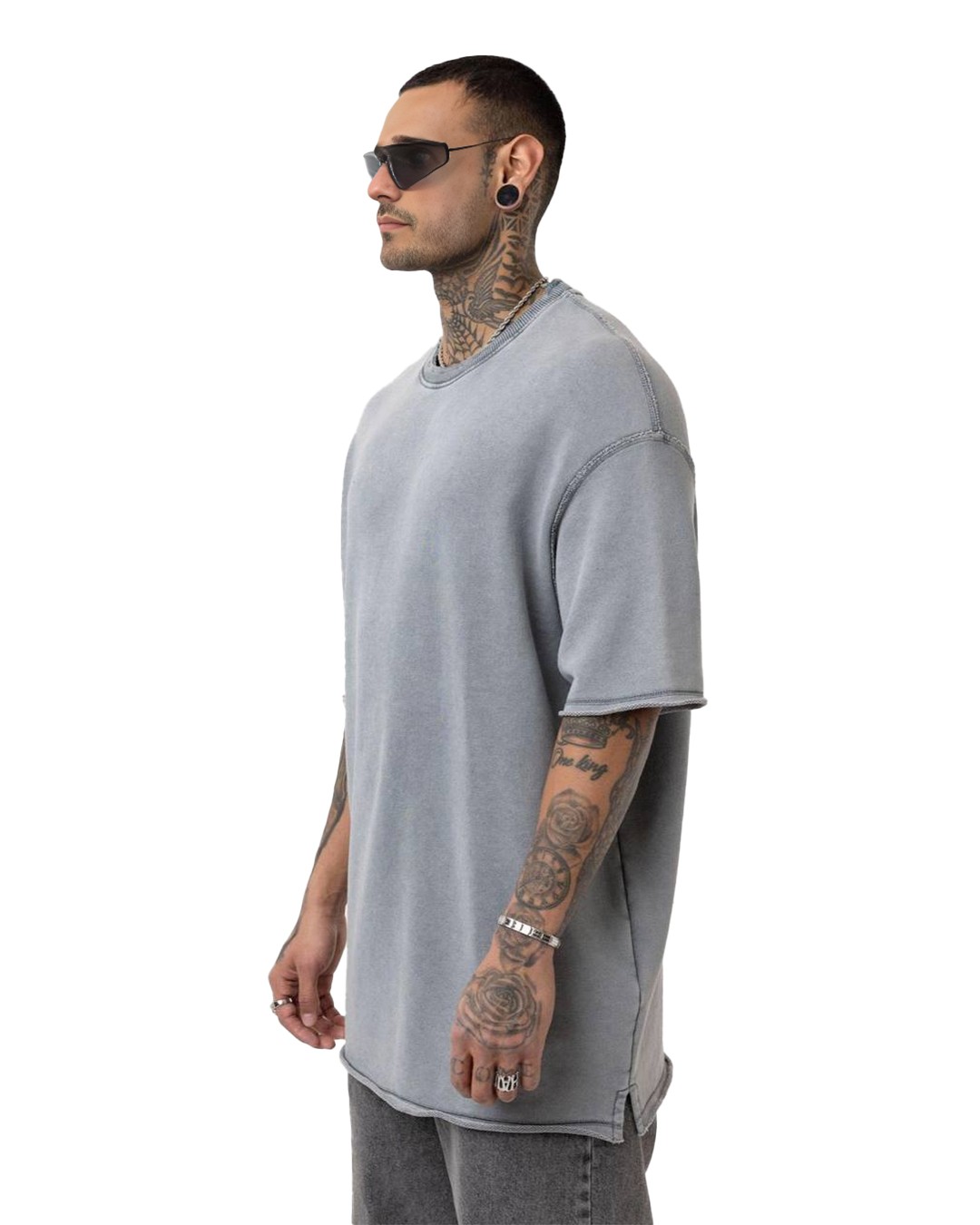 Basic Yıkamalı Oversize Tshirt