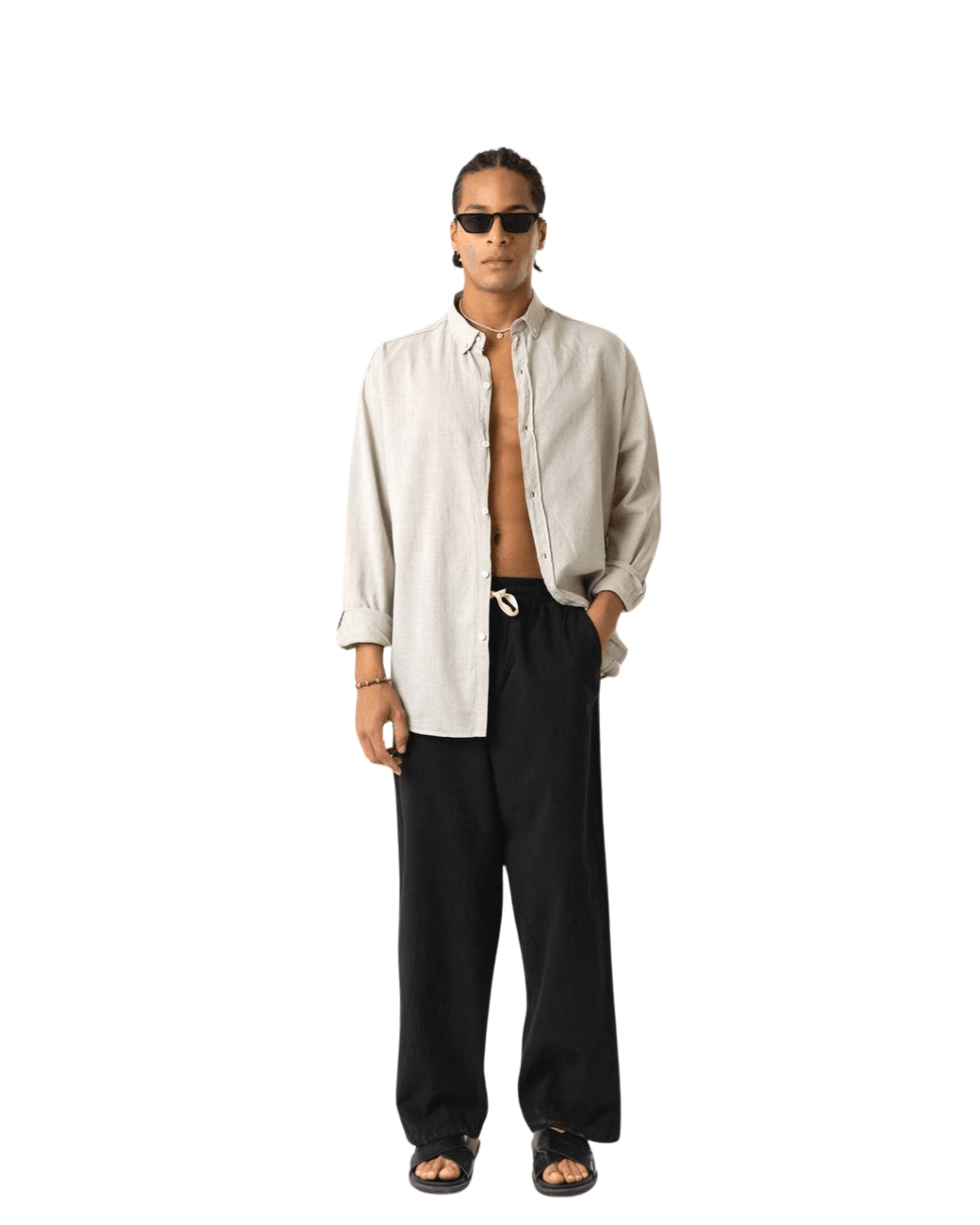 Linen Baggy Pants