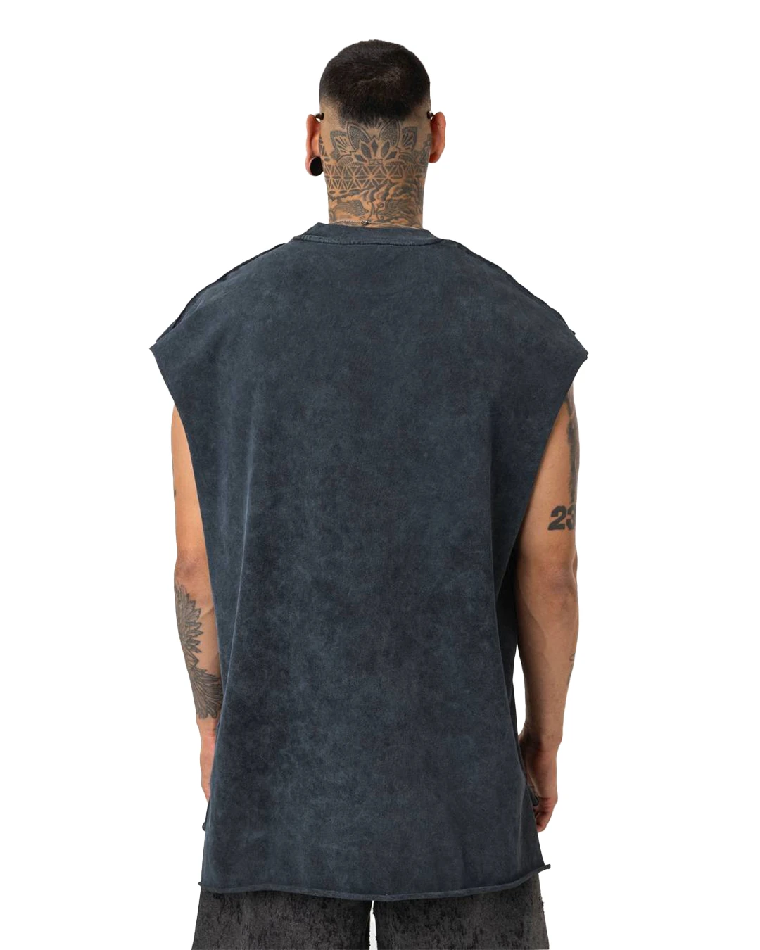 Basic Sıfır Kol Yıkamalı Tshirt