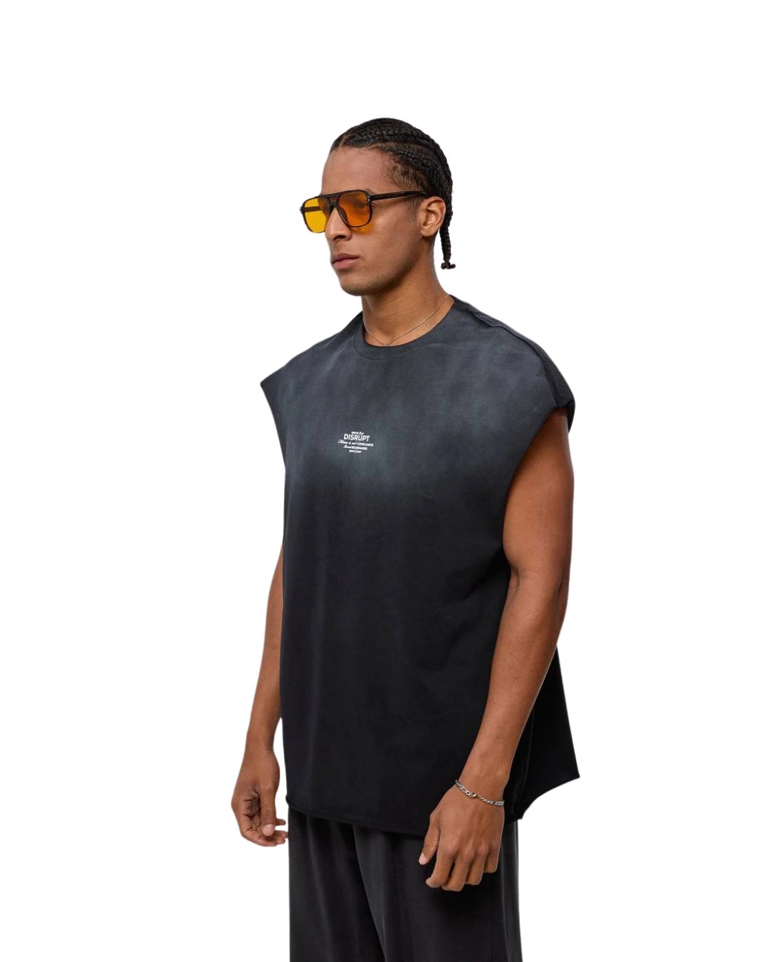 Raw Cut Sıfır Kol Tshirt