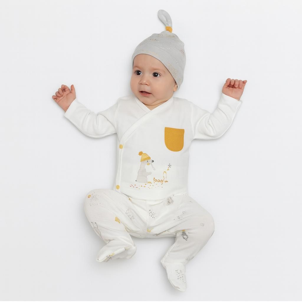 Biorganic Penguin Organik Pamuk 3'lü Erkek Bebek Takım