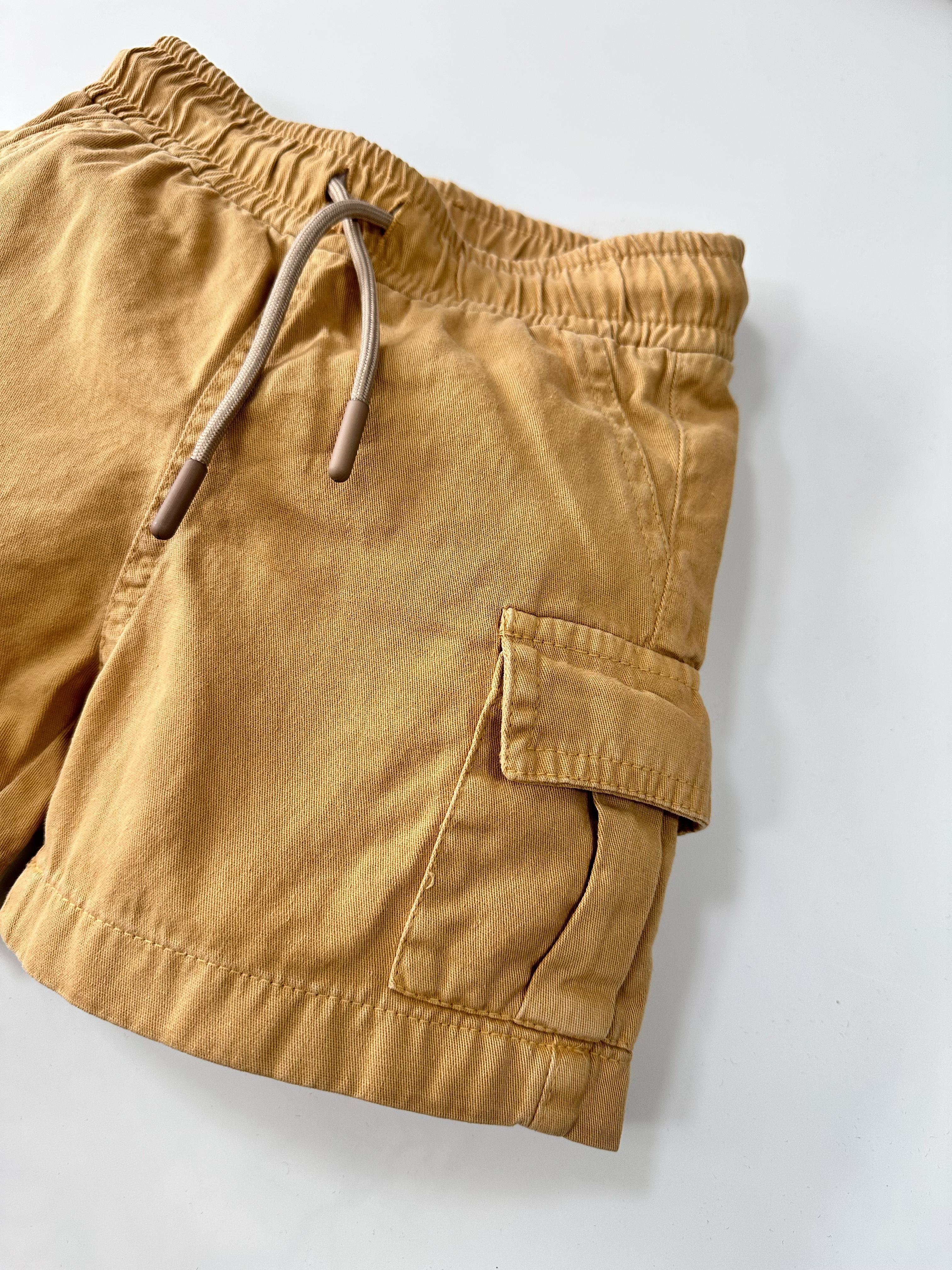 Kargo Beli Lastikli Erkek Çocuk Kısa Şort - Camel