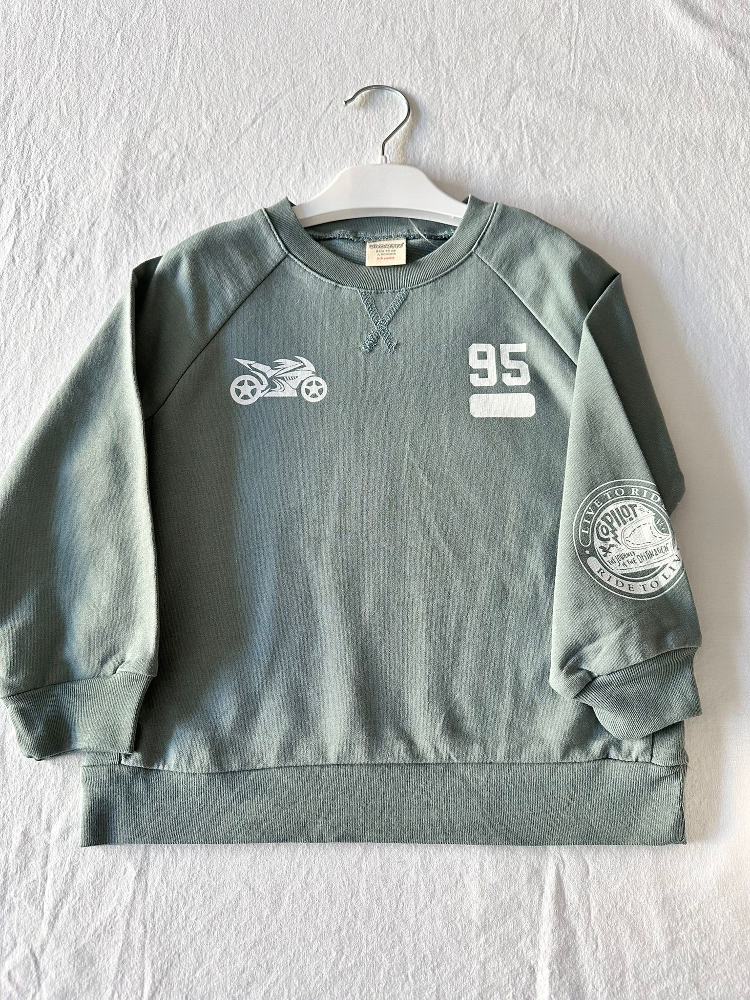 Erkek Çocuk 2 İplik Copilot Baskılı Sweatshirt - Mint