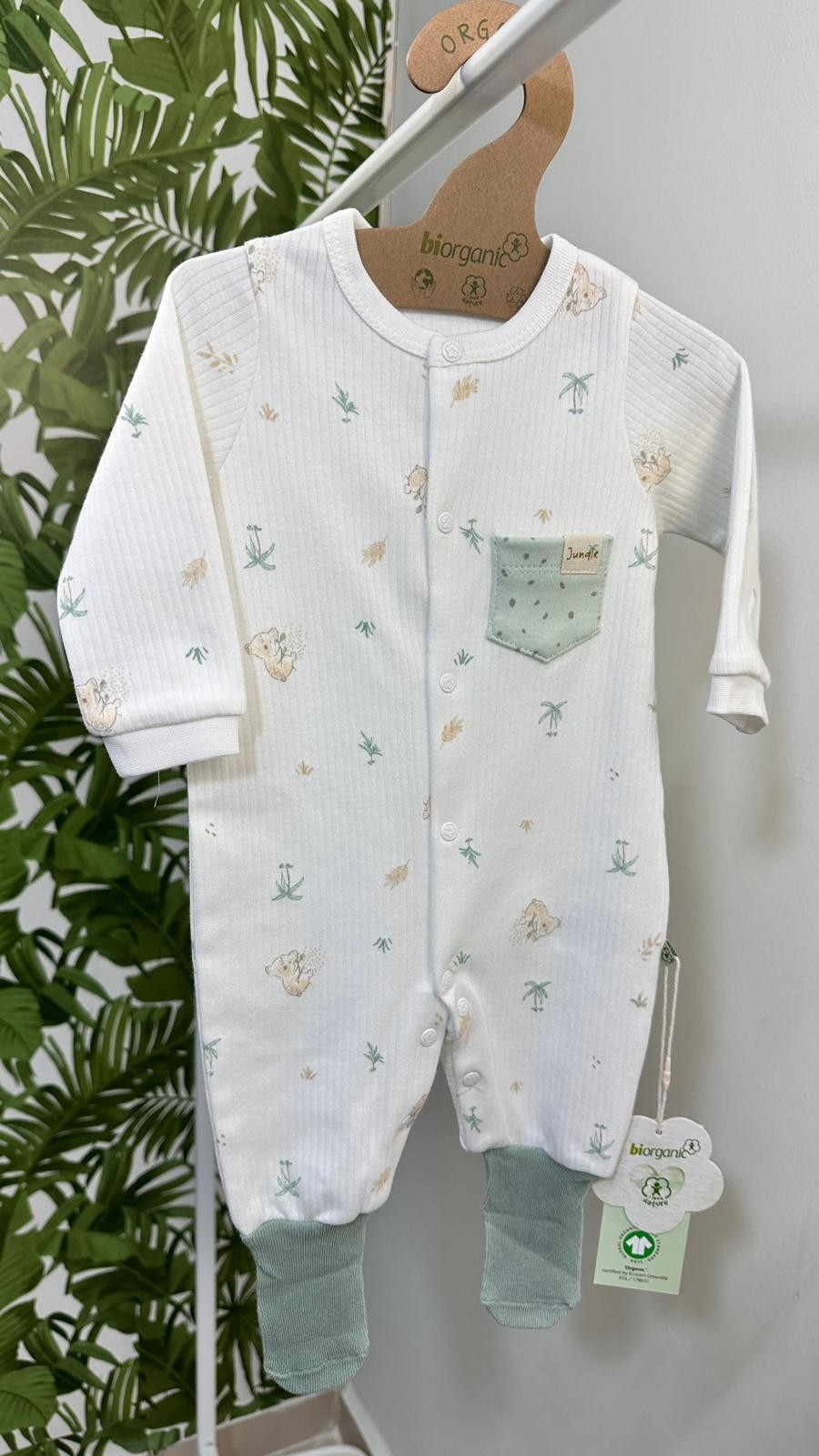 Koala jungle Romper Mint Çorap Tulum