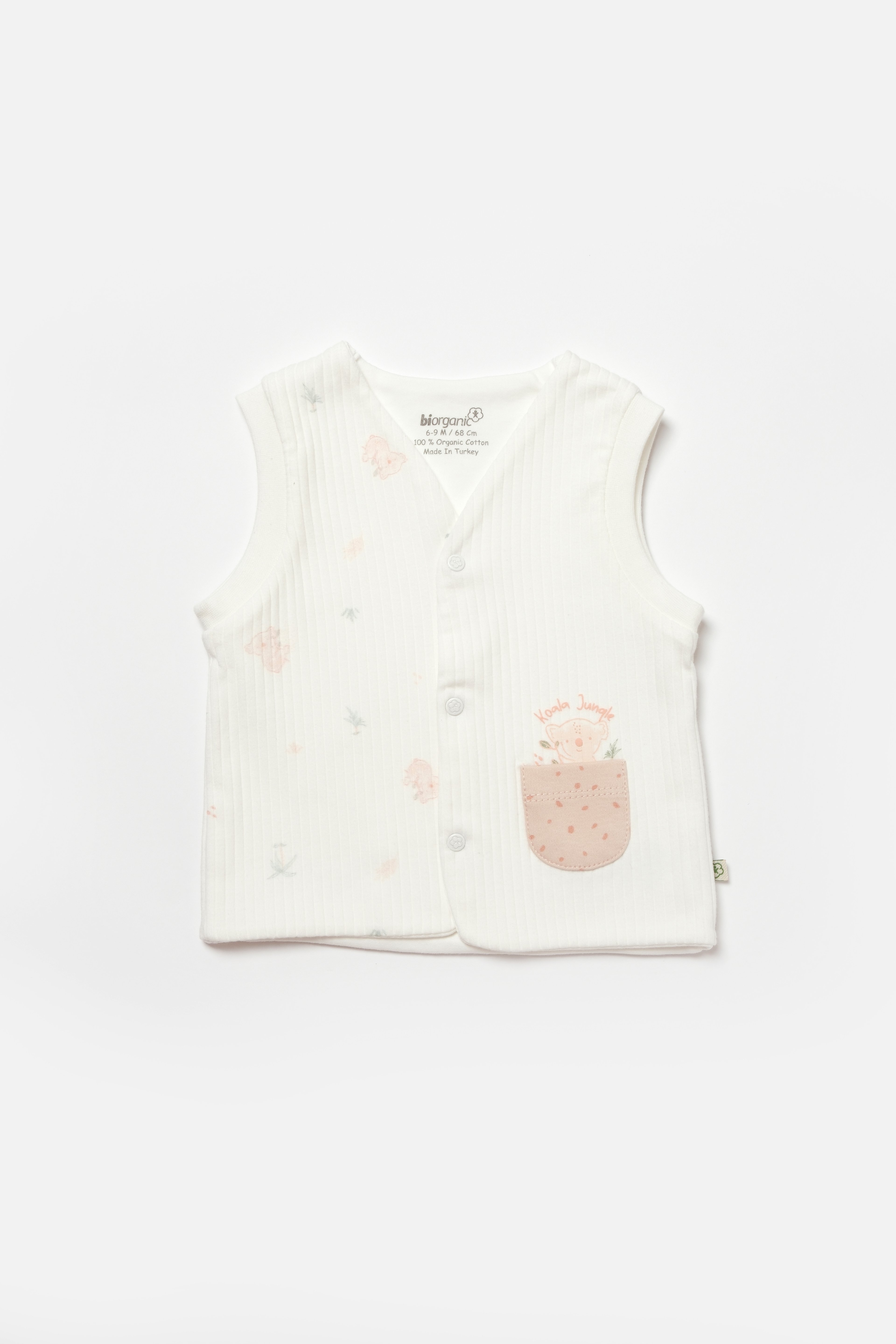 Koala Jungle Waistcoat Yelek Pembe