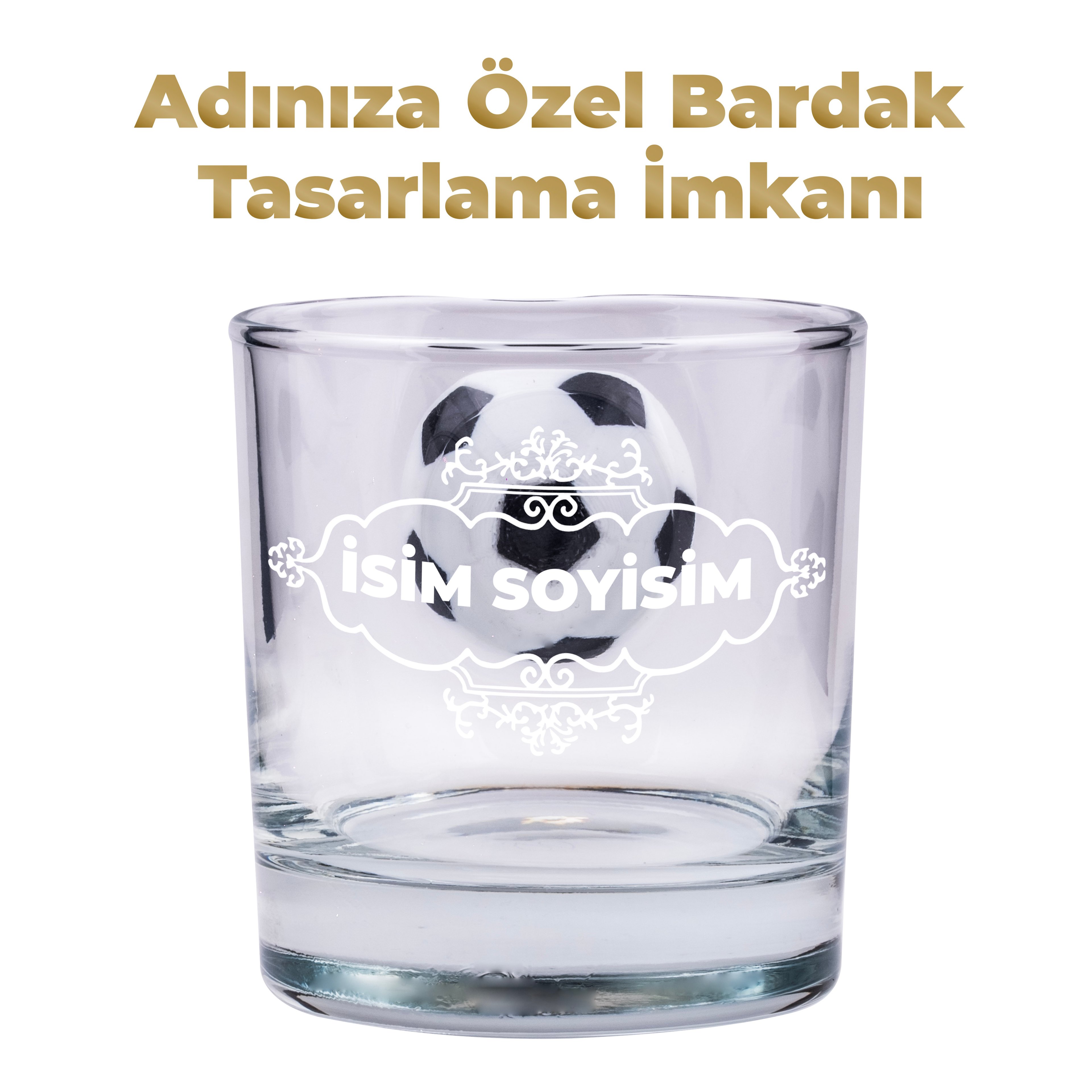 Futbol Toplu Özel Viski Bardağı 300cc