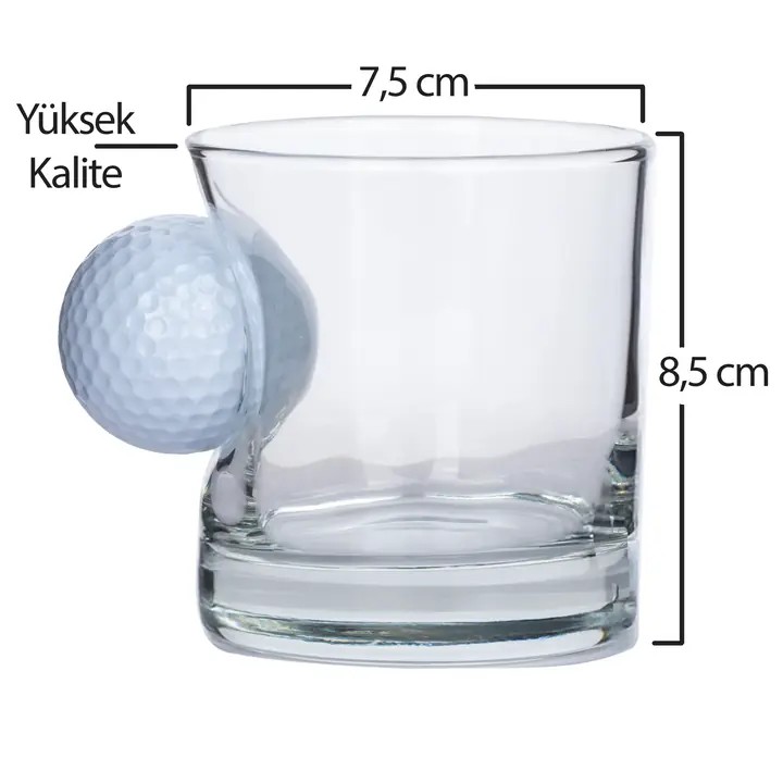 Gerçek Golf Toplu Özel Hediye Viski Bardağı 300cc