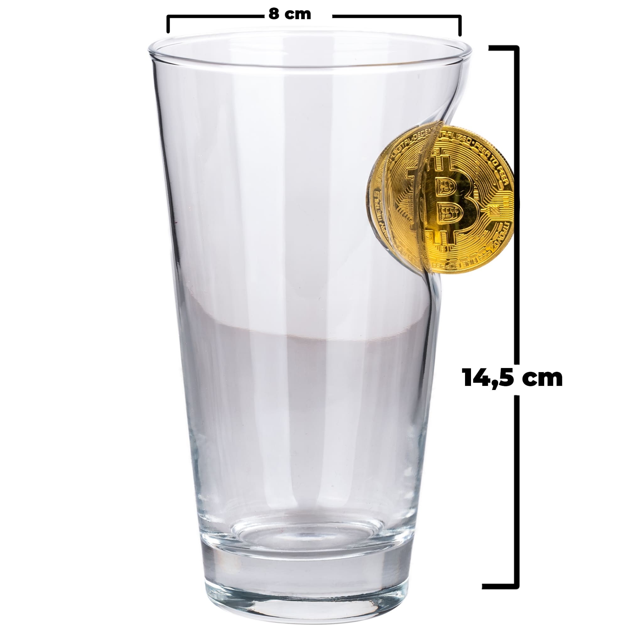 Bitcoin Madeni Para Hediyelik Özel Bira Bardağı 465cc