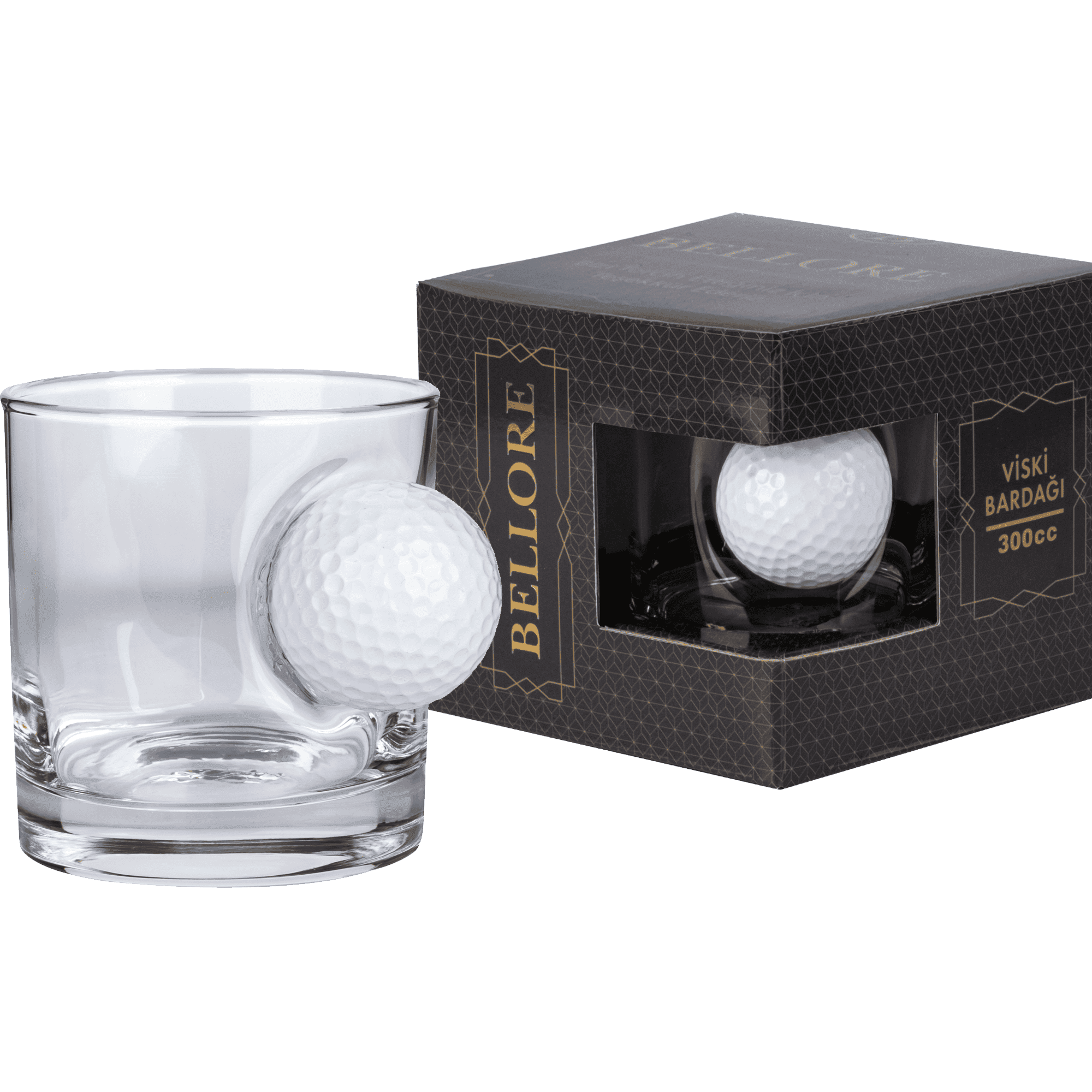 Gerçek Golf Toplu Özel Hediye Viski Bardağı 300cc