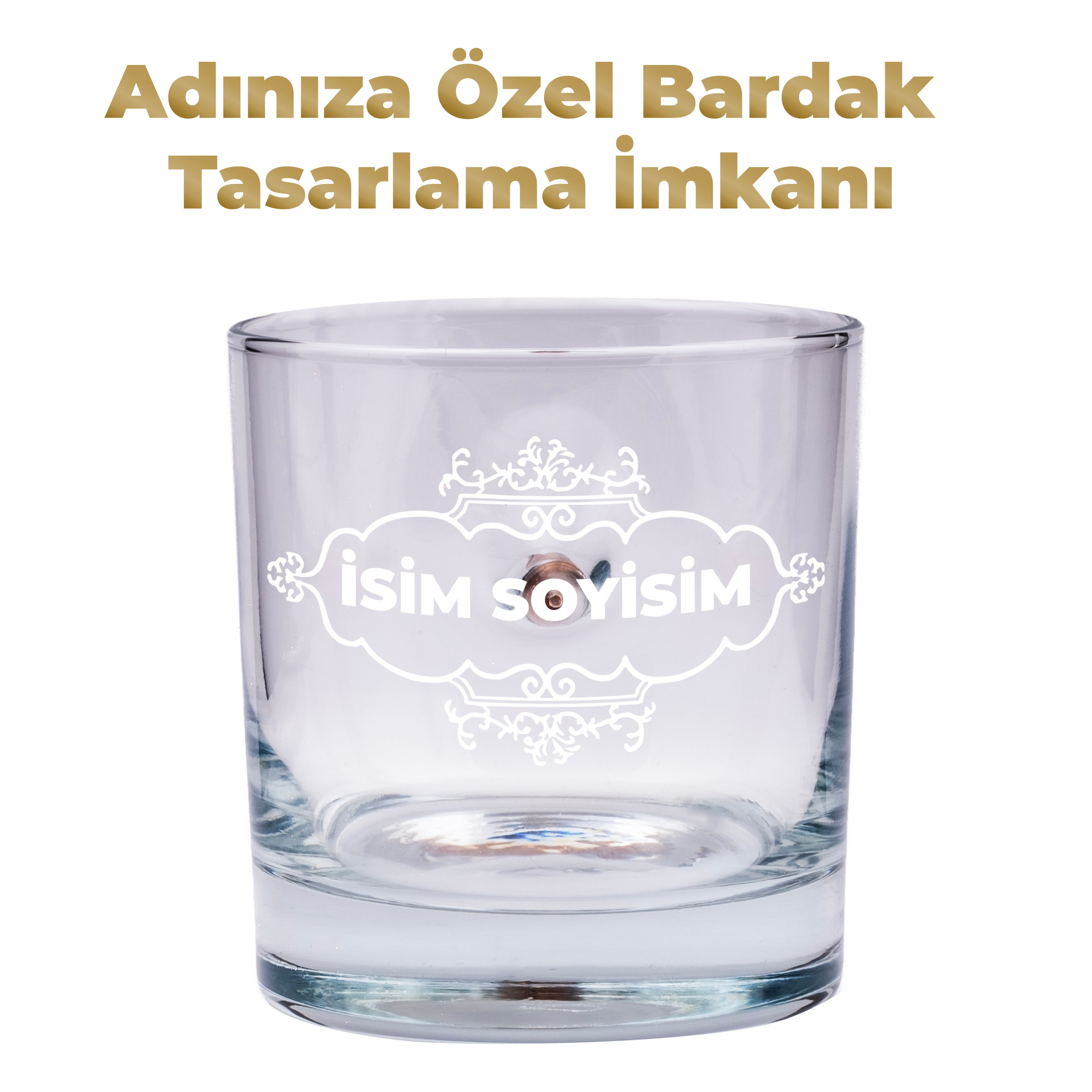 Gerçek .308 Mermili Özel Hediyelik Viski Bardağı Kurşunlu 300cc