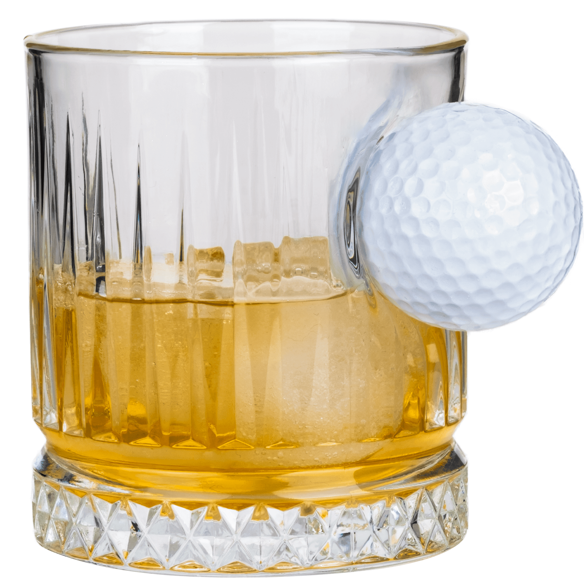 Gerçek Golf Toplu 2’li Lüks Kristal Viski Bardak Seti 355 cc