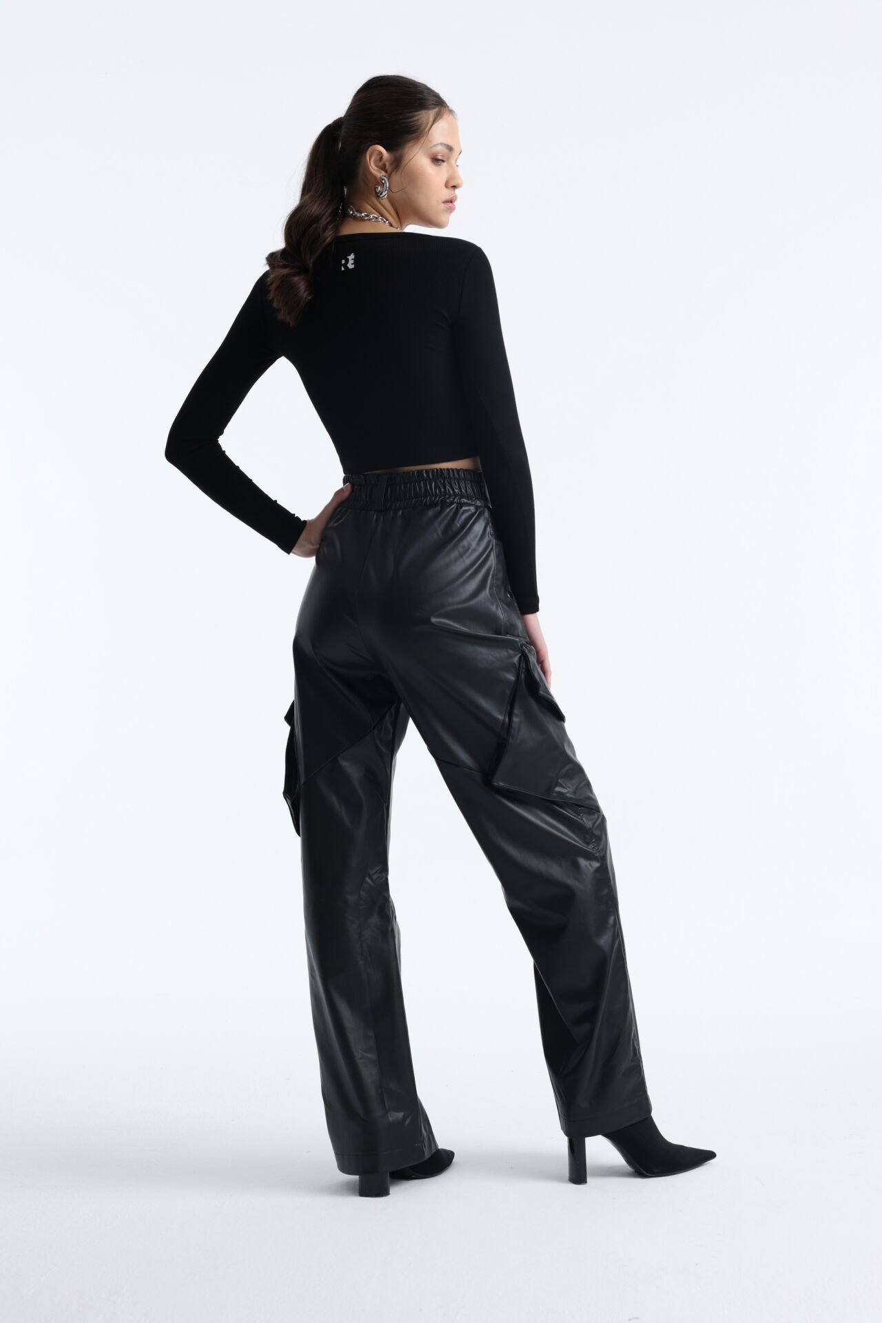 DERİ KARGO PANTOLON