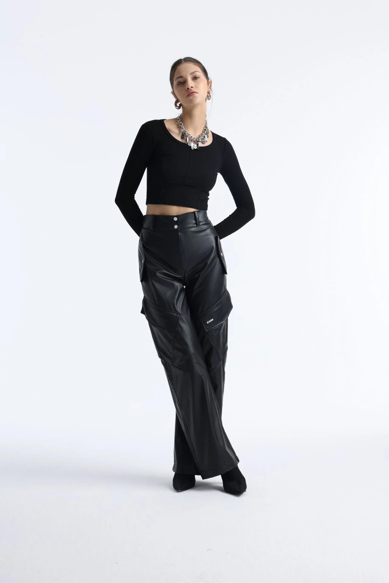 DERİ KARGO PANTOLON