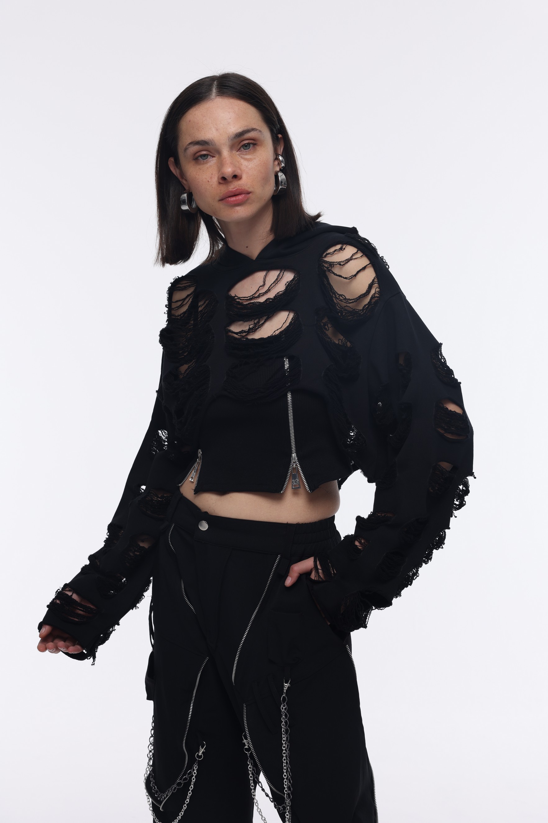 LAZERLİ SWEAT CROP TAKIM
