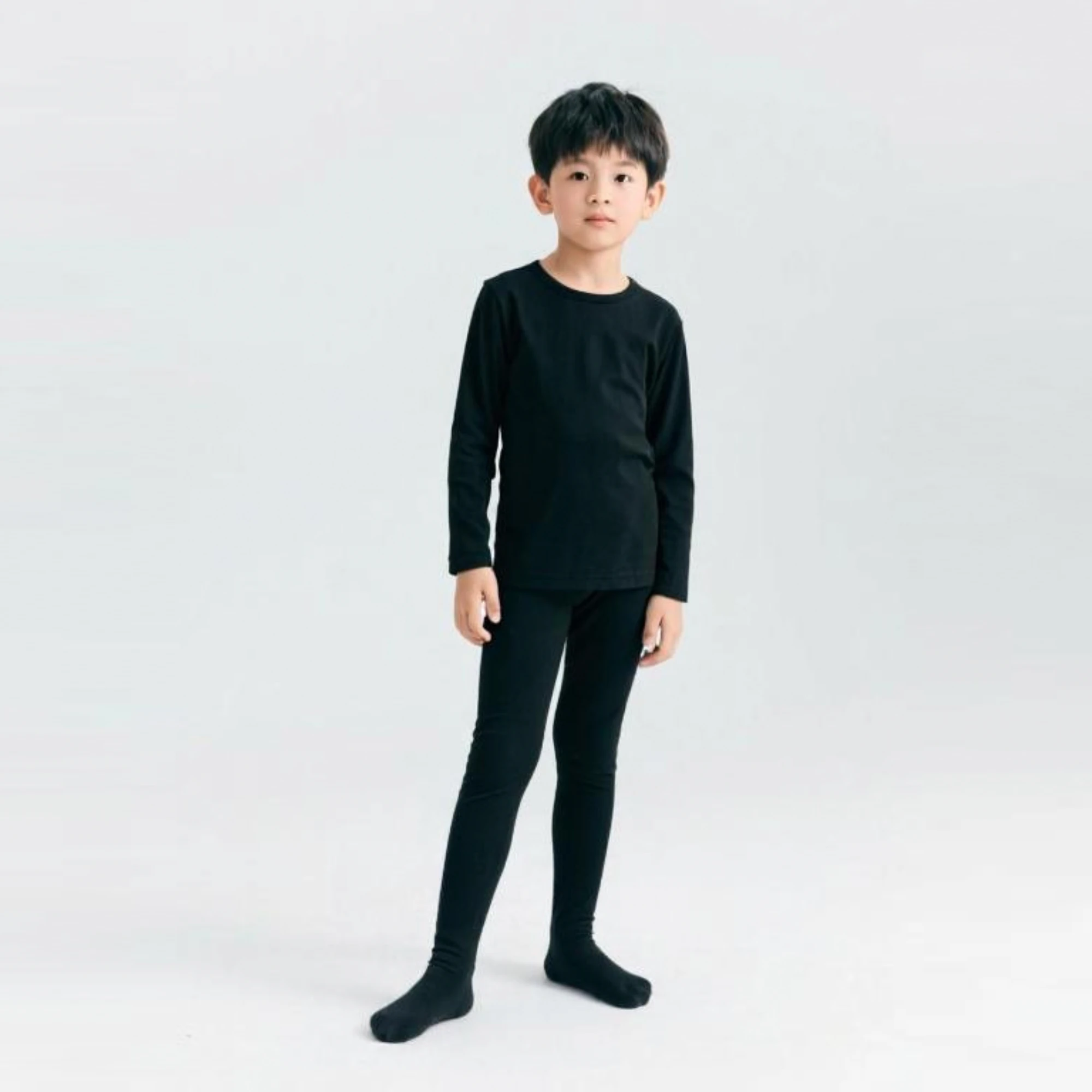 Siyah Erkek Çocuk Uzun Tayt