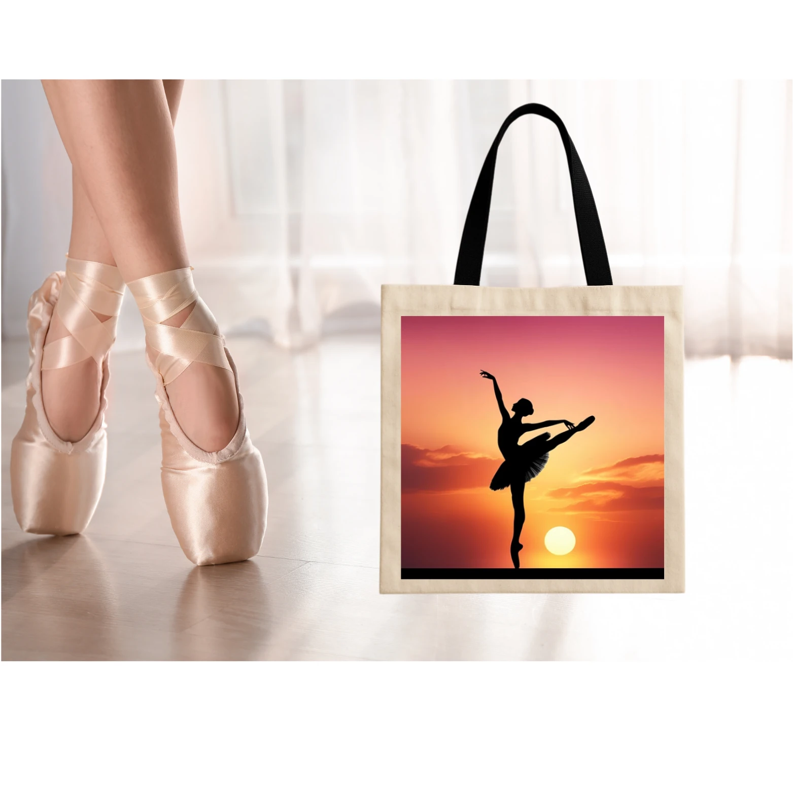 La Bayadere Balerin Silüet Koton Çanta