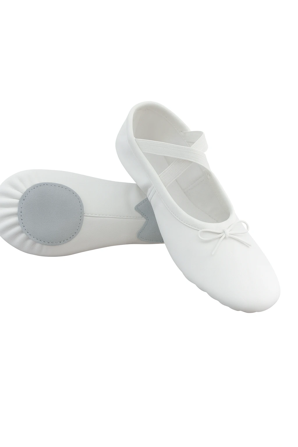 Beyaz Deri Bale Patiği-Çift Taban