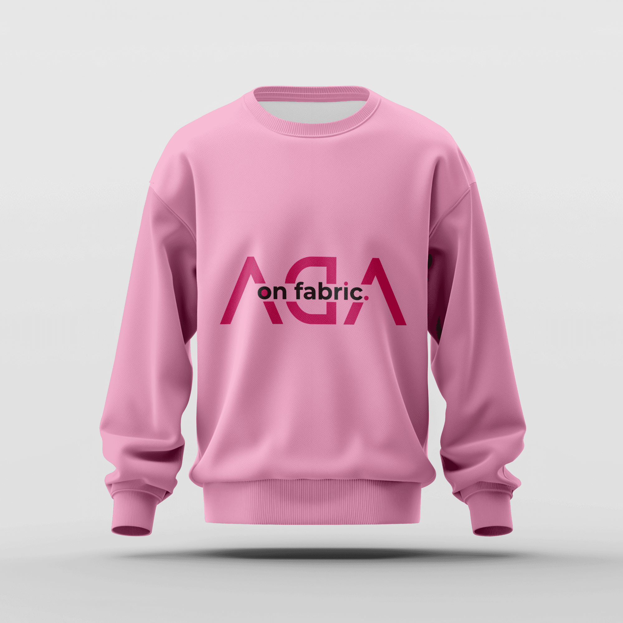 Pembe Tasarlanabilir Basic Sweatshirt 