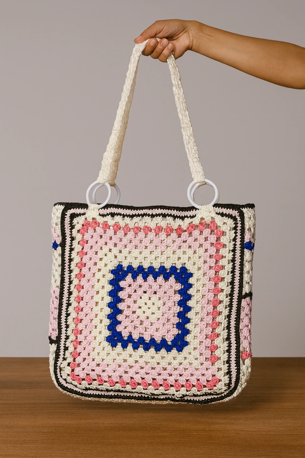 Retro Örgü Kol Çantası (Astarlı)