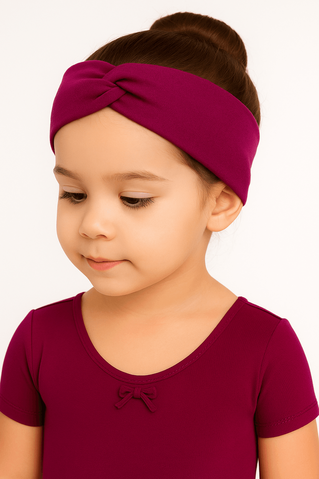 Bordo Coton Pamuklu Kumaş Saç Bandı