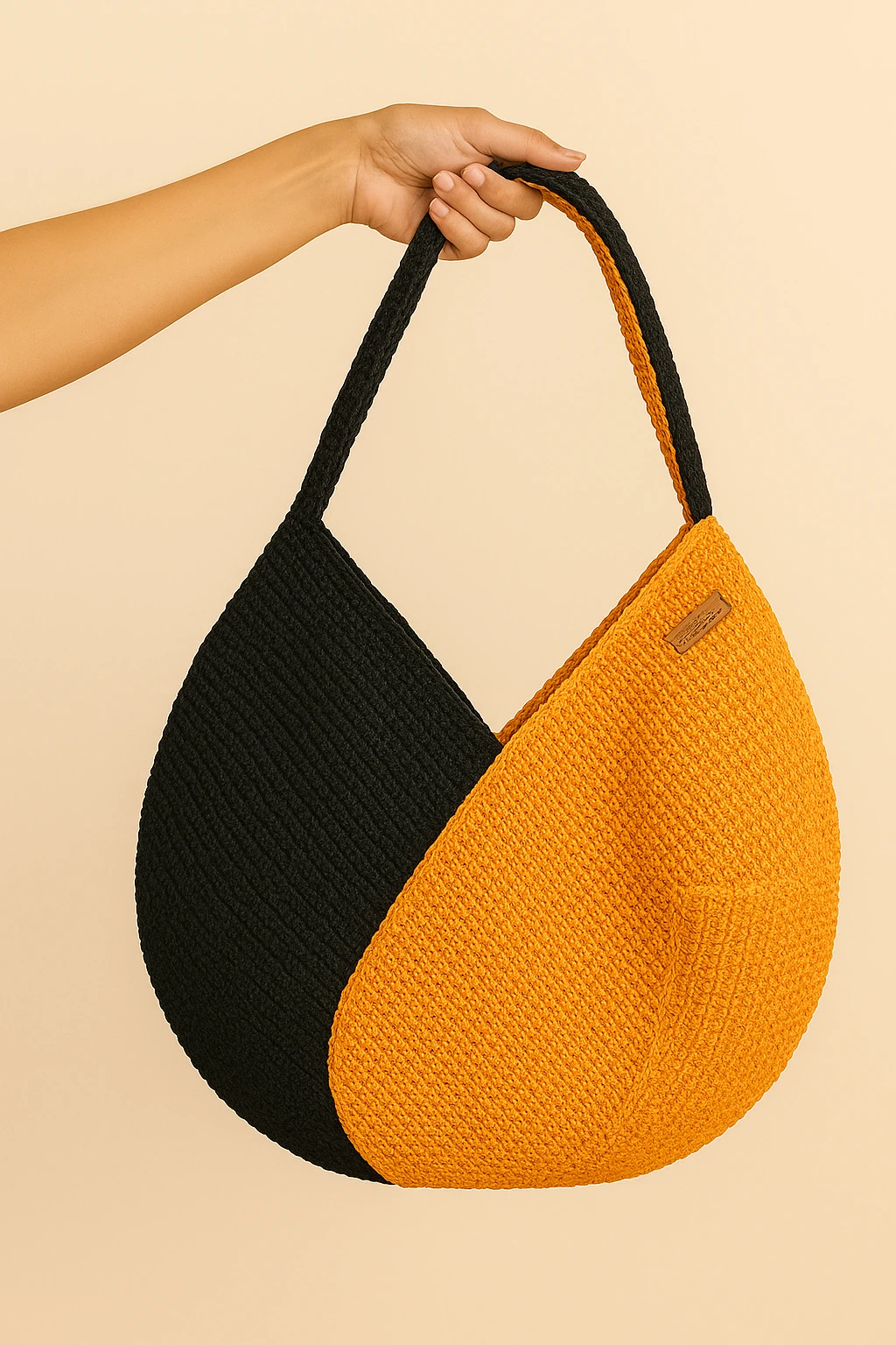 Yin Yang Örgü Kol Çantası (Astarlı)