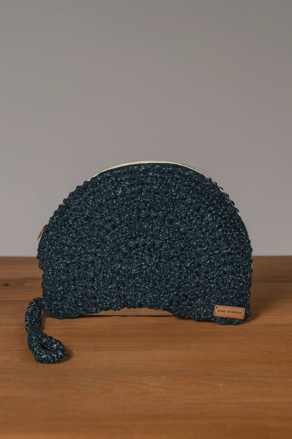 Stardust Şık Örgü Yarım Ay Clutch Çanta (Astarlı)