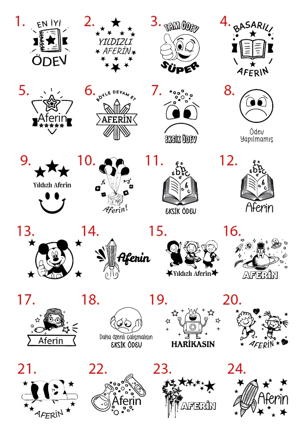 3’lü İkon Aferin Mührü