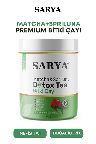 SARYA Matcha&Spriluna Detox Burner Form Premium Bitki Çayı