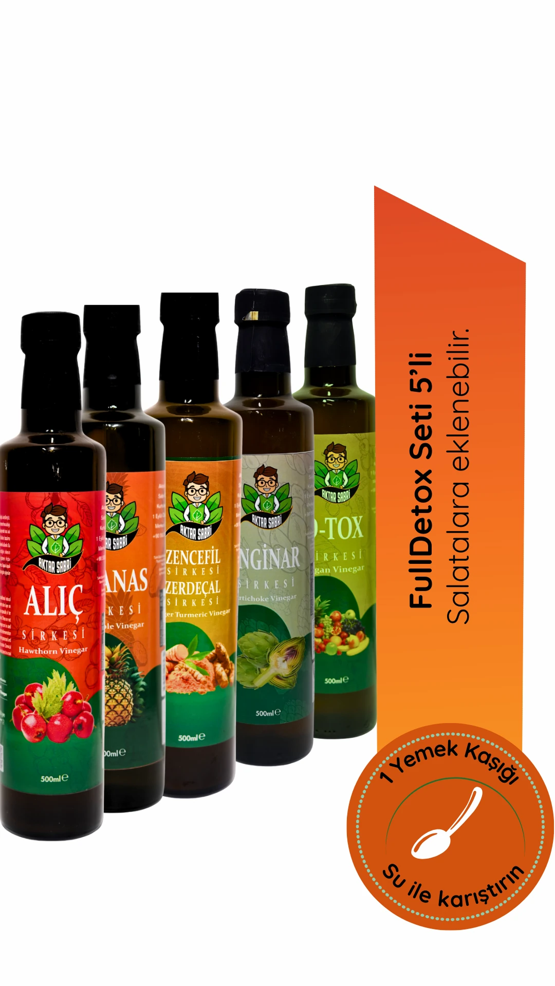 FullDetox Destek Seti 5’li – Ananas, Zencefil Zerdeçal, Enginar, Alıç & D-TOX