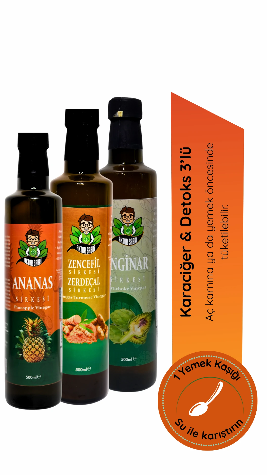  Karaciğer & Arınma Destek Seti 3’lü – Enginar, Ananas & Zencefil Zerdeça