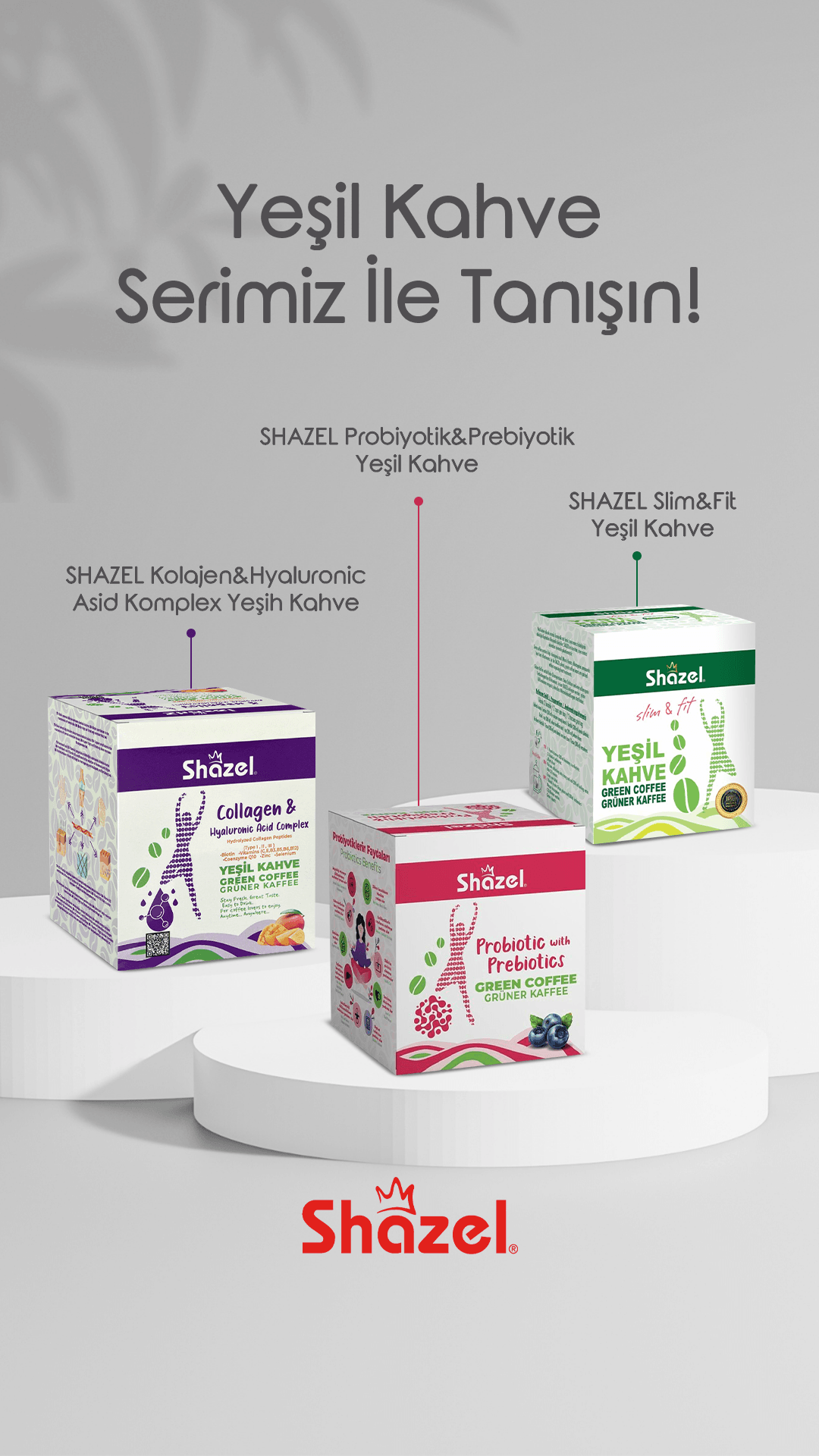 SHAZEL GREEN COFFEE WITH PROBIOTIC & PREBIOTIC 4g x 14 Pieces 