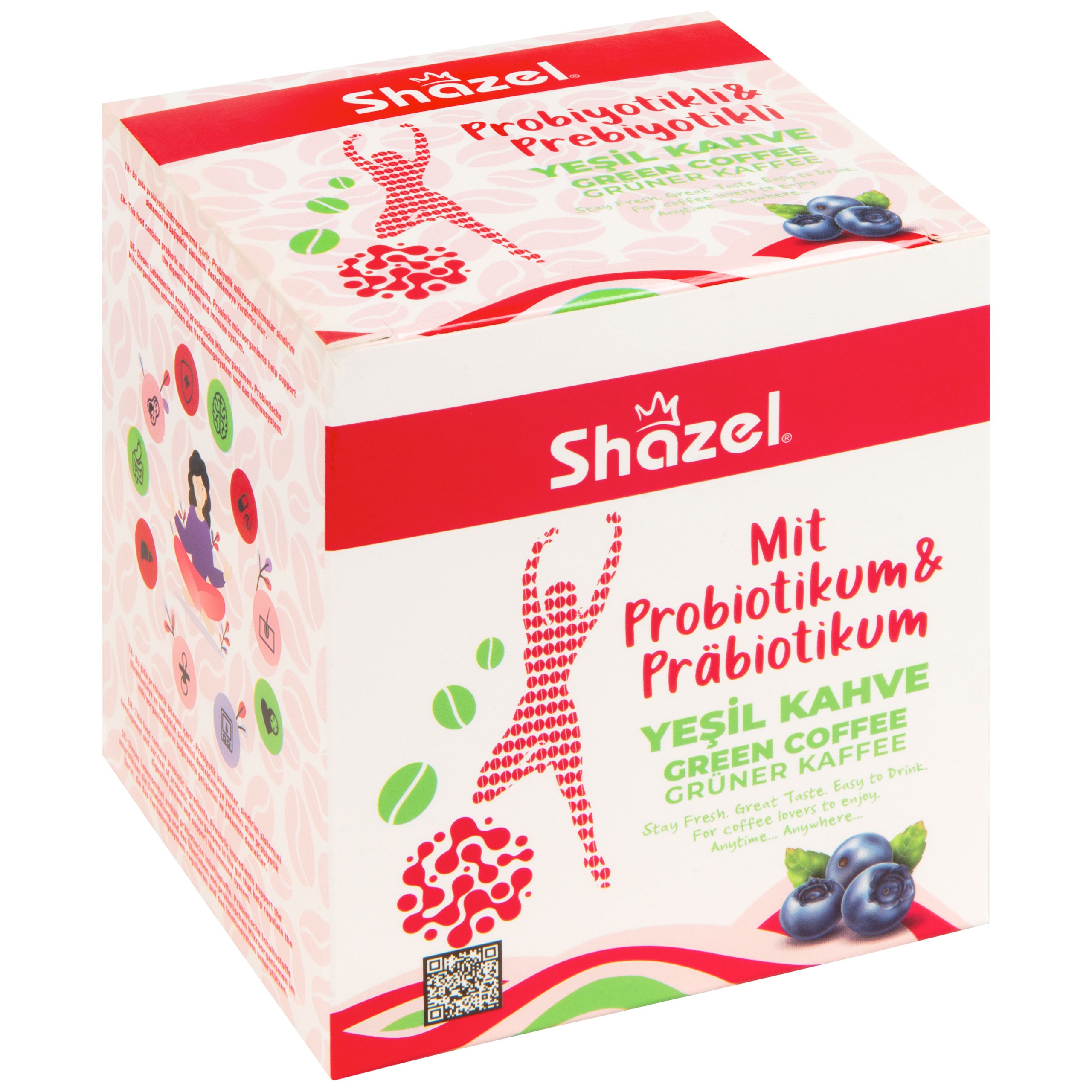SHAZEL GREEN COFFEE WITH PROBIOTIC & PREBIOTIC 4g x 14 Pieces 