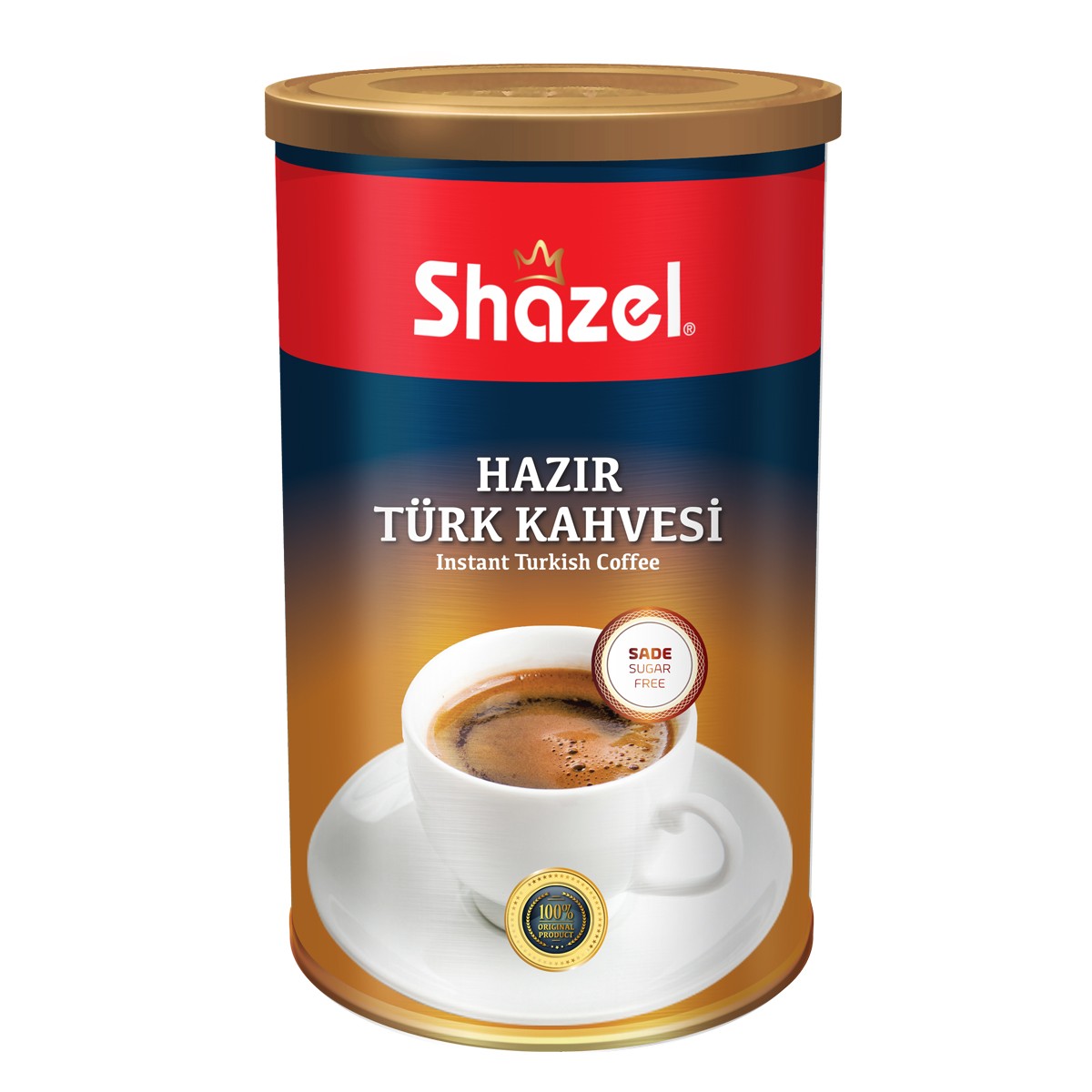 Shazel Instant Turkish Coffee – Sugar FREE 250 g tin x 12 Pieces