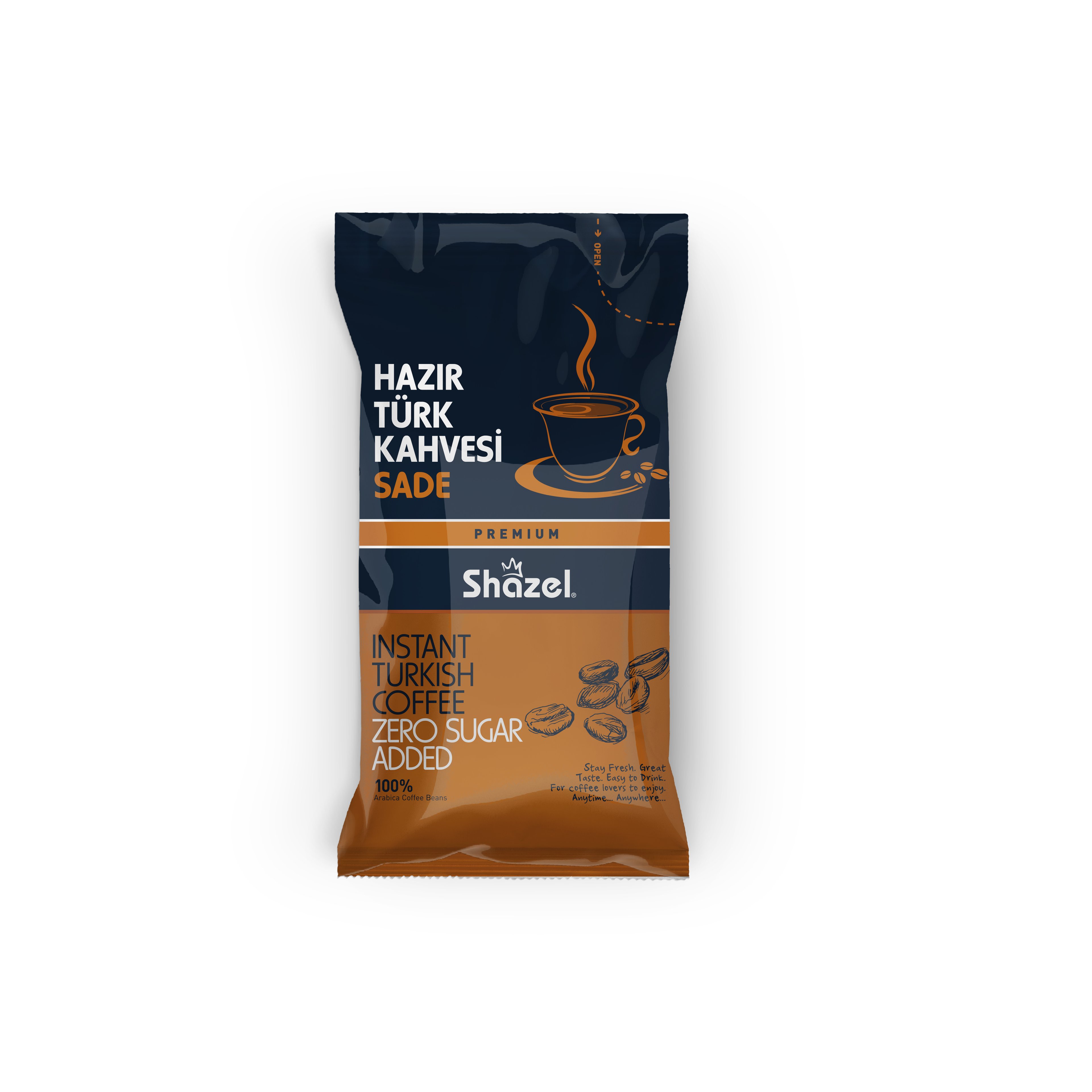 Shazel Instant Turkish Coffee – Sugar FREE 7g 
