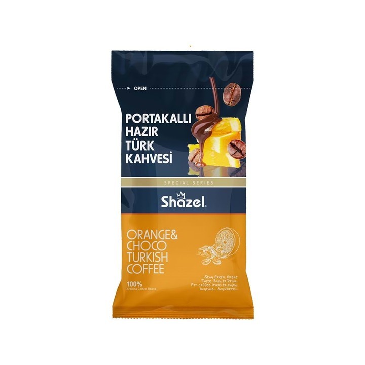 Shazel Orange & Choco Instant Turkish Coffee – 12g 