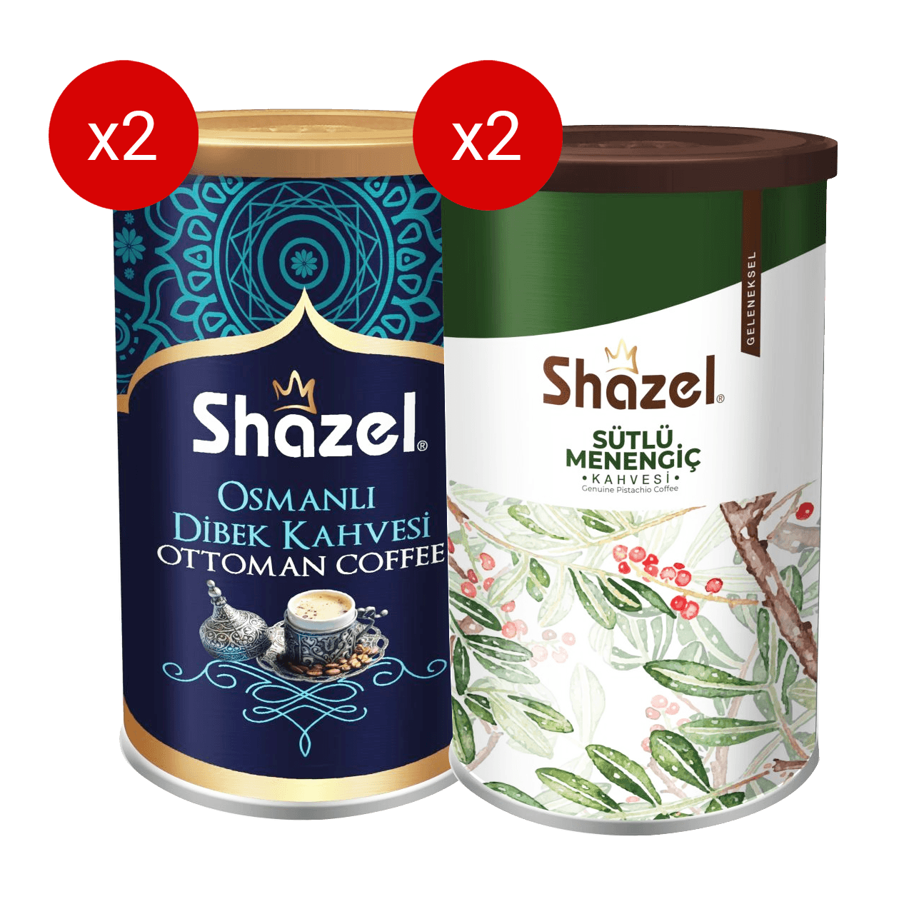Shazel Hazır Osmanlı Dibek ve Menengiç Kahvesi (4 Adet x 250gr)