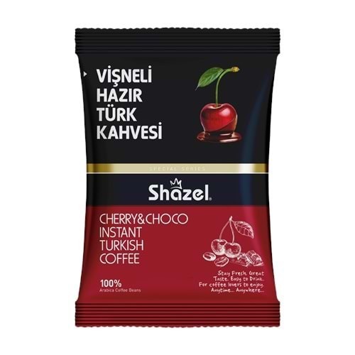 SHAZEL Vişneli Hazır Türk Kahvesi 100G X 16 Adet (Aromalı)